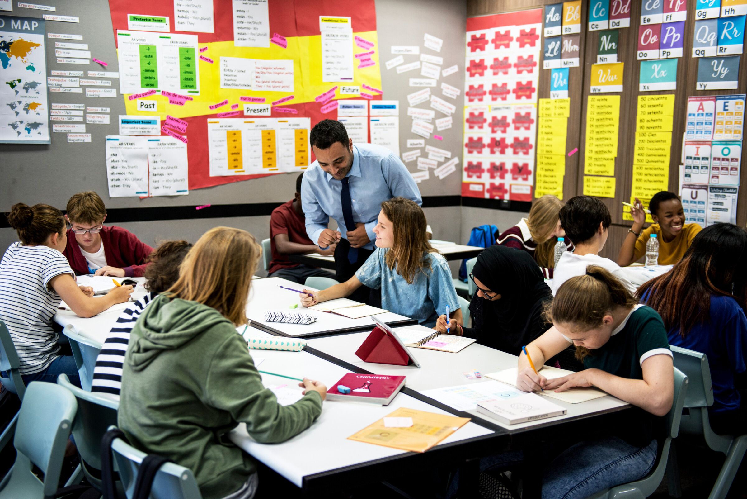 Students in a classroom